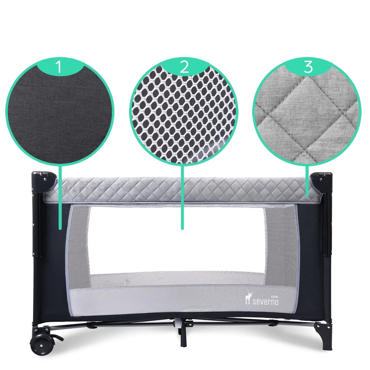 Overnight Travel Cot Collapsible Delivery 3 Levels Bag Mosquito Coat Side Side Side Hanging Mattress