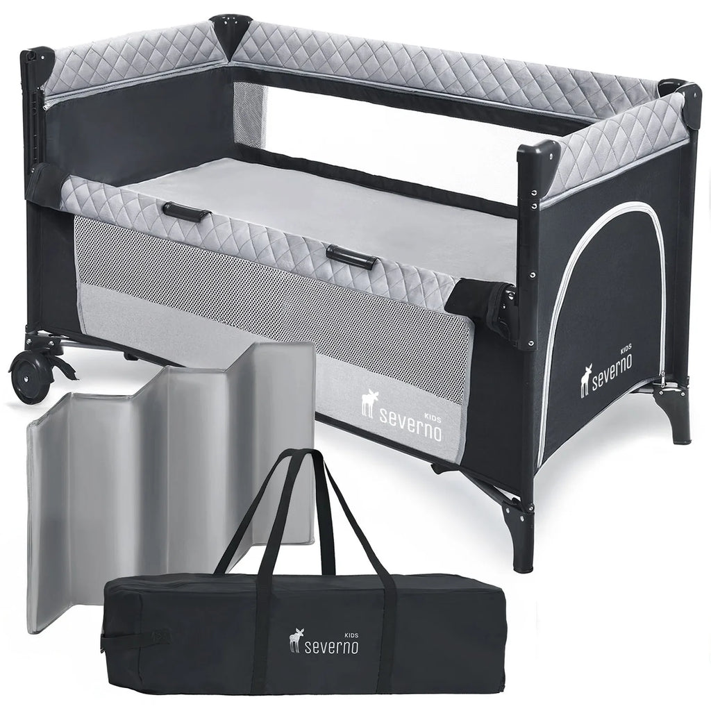 Overnight Travel Cot Collapsible Delivery 3 Levels Bag Mosquito Coat Side Side Side Hanging Mattress