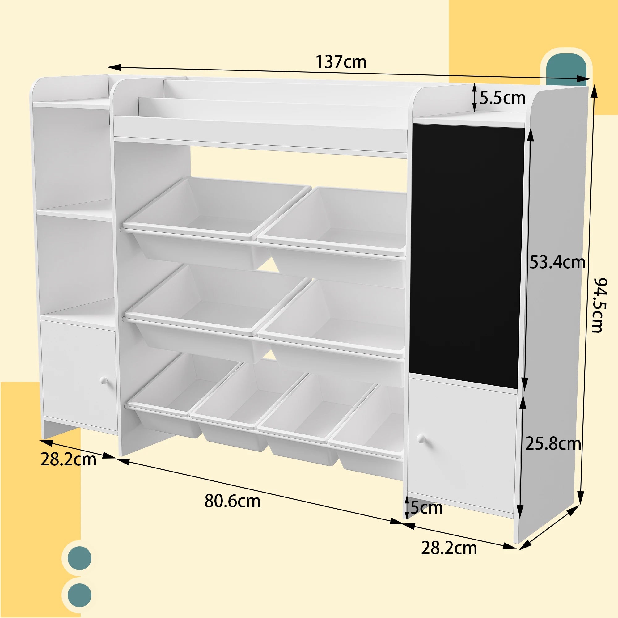 Rosahqnda Children's Multifunctional Bookshelf