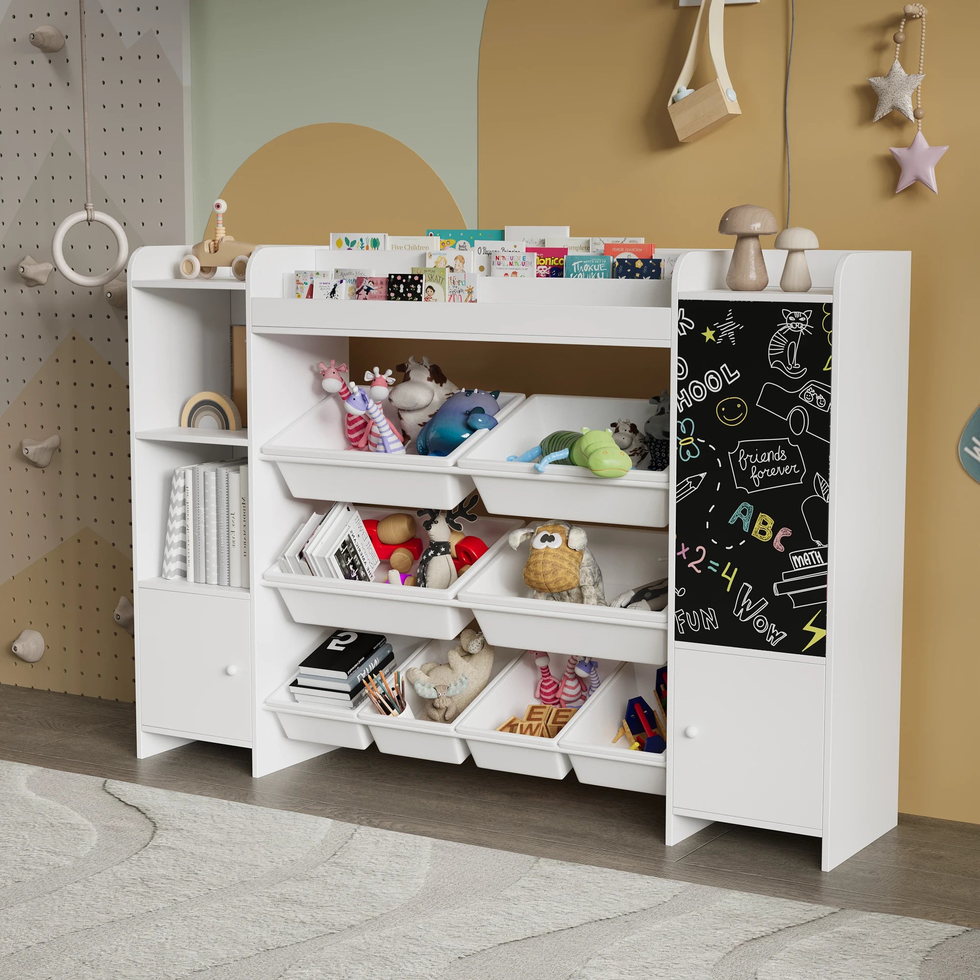 Rosahqnda Children's Multifunctional Bookshelf