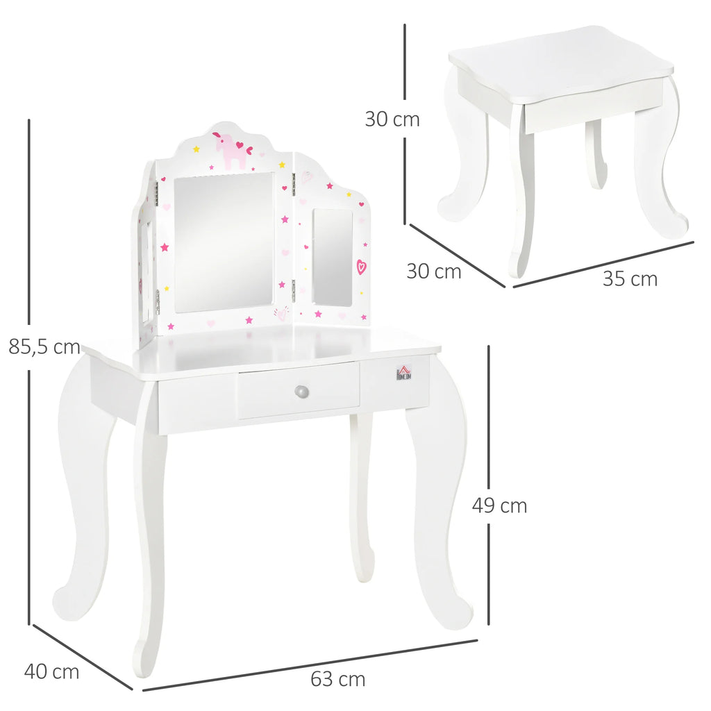 Homcom Wooden Children's Dressing Table