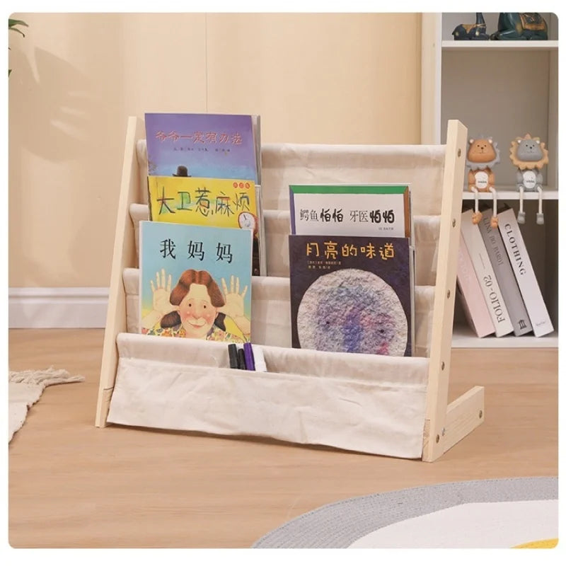 Household Solid Wood Floor To Ceiling Bookshelf