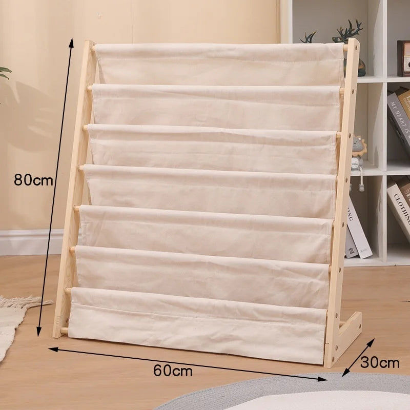 Household Solid Wood Floor To Ceiling Bookshelf