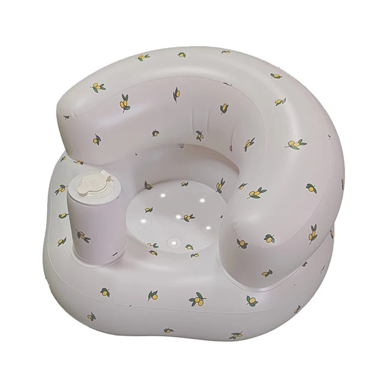 Inflatable Baby Seat with Built-In Air Pump — Ages 3–36 Months