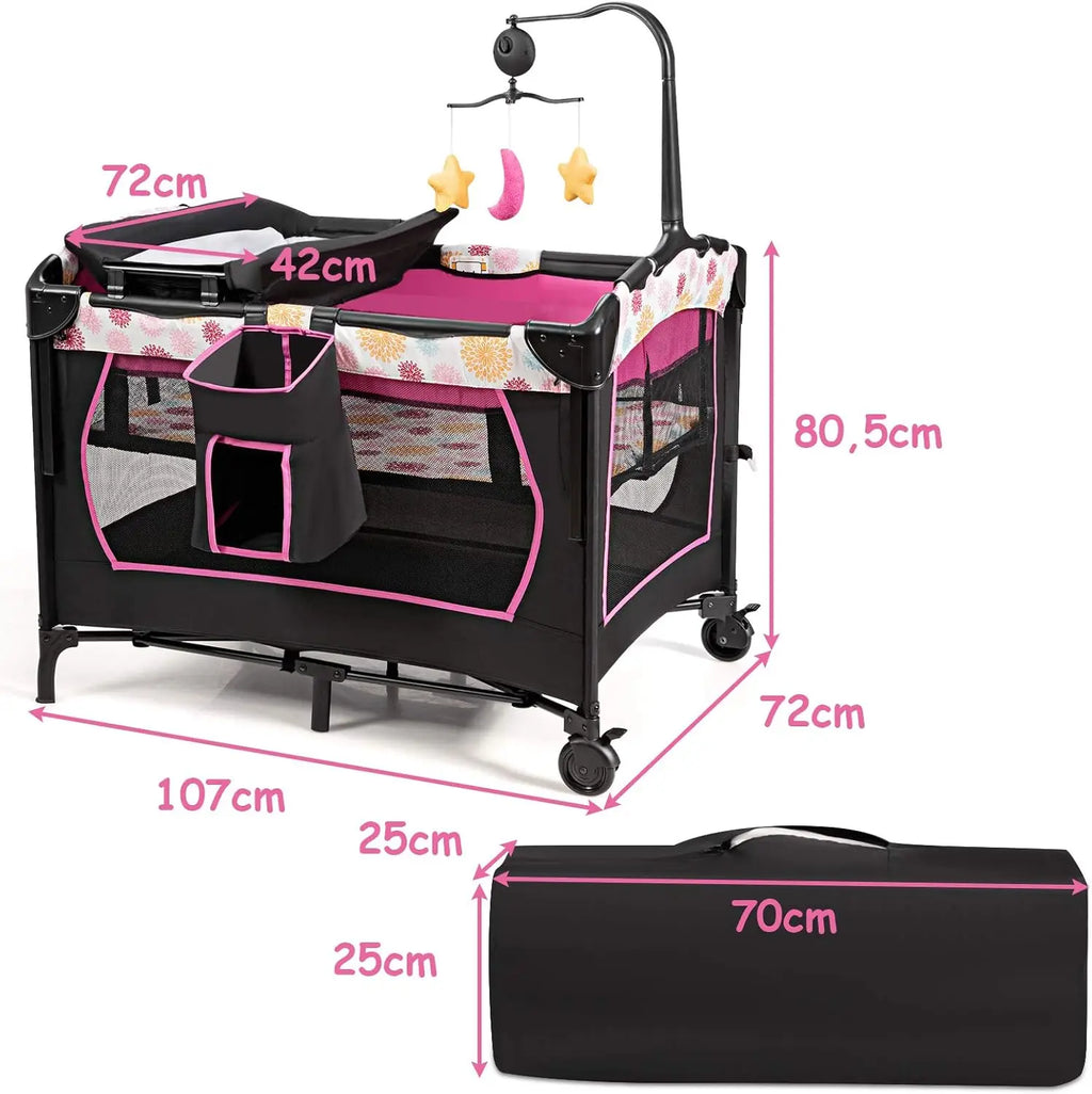 4-in-1 Folding Travel Cot