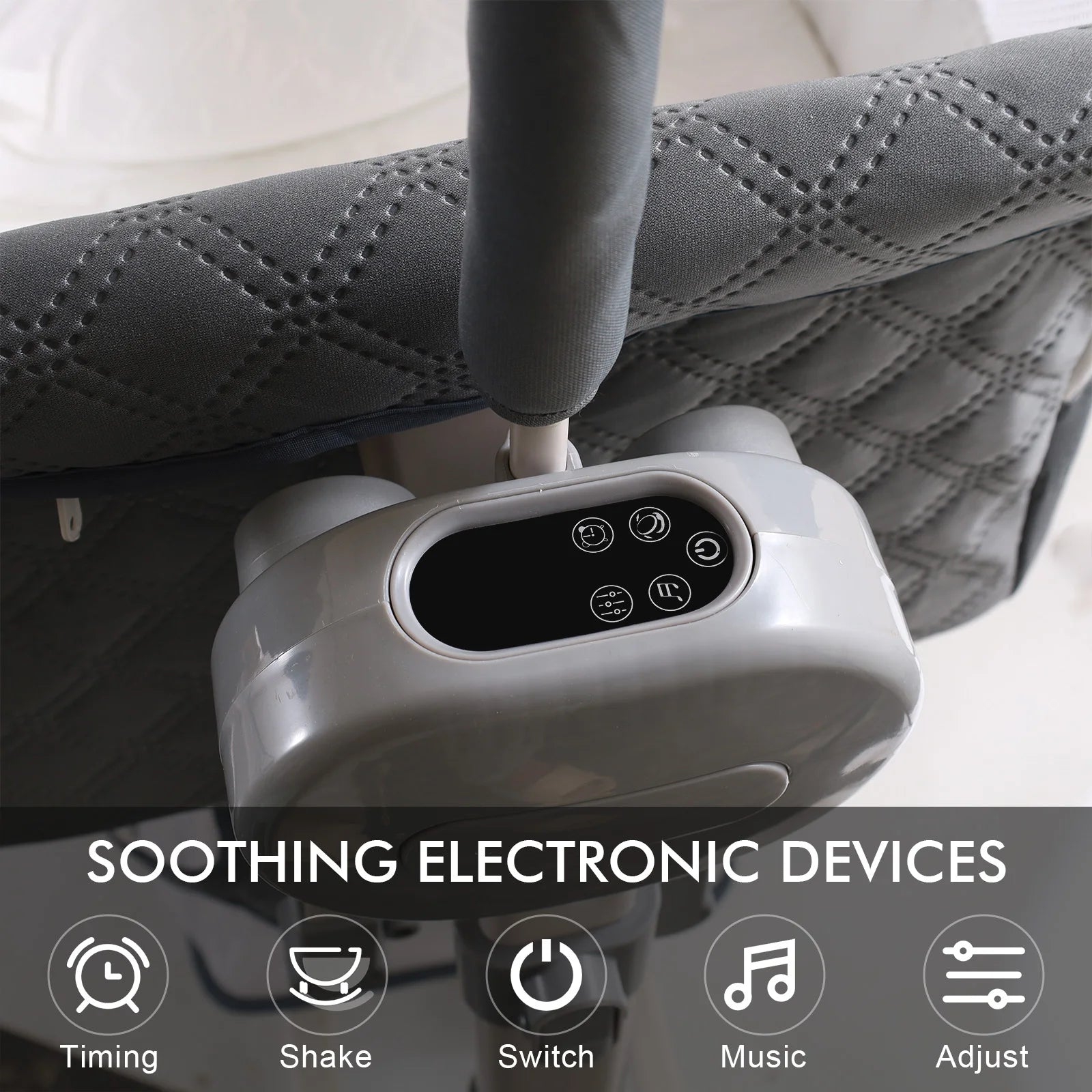 Smart Electric Baby Bassinet Crib Cradle Auto Rocking