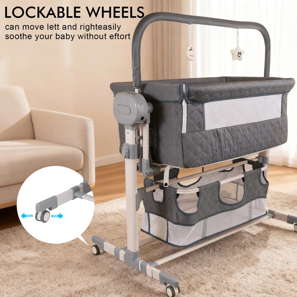 Smart Electric Baby Bassinet Crib Cradle Auto Rocking