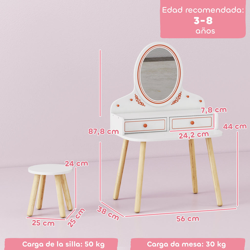Aiyaplay Girl's Makeup Dressing Table