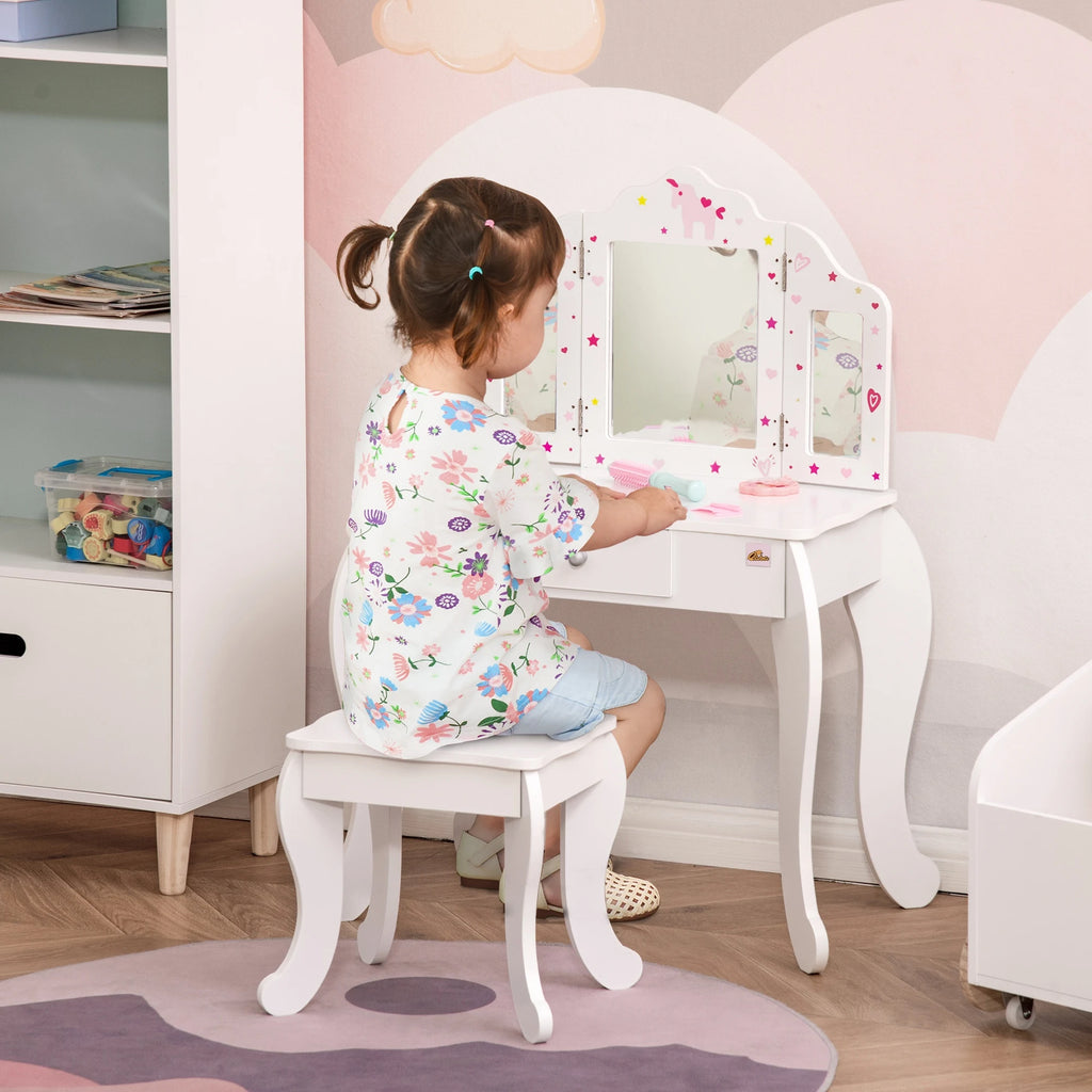Homcom Wooden Children's Dressing Table