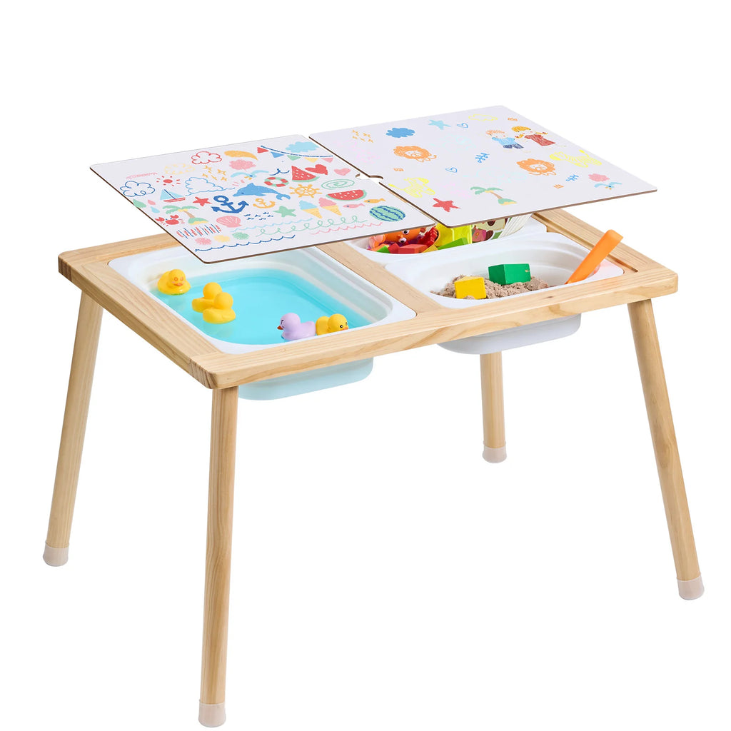Summit Multi-Functional Wooden Kids' Sensory & Activity Table with Storage