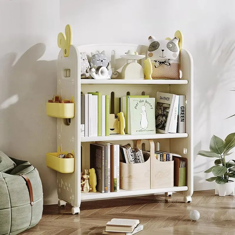 Kids' Wooden Bookcase & Toy Storage Shelf