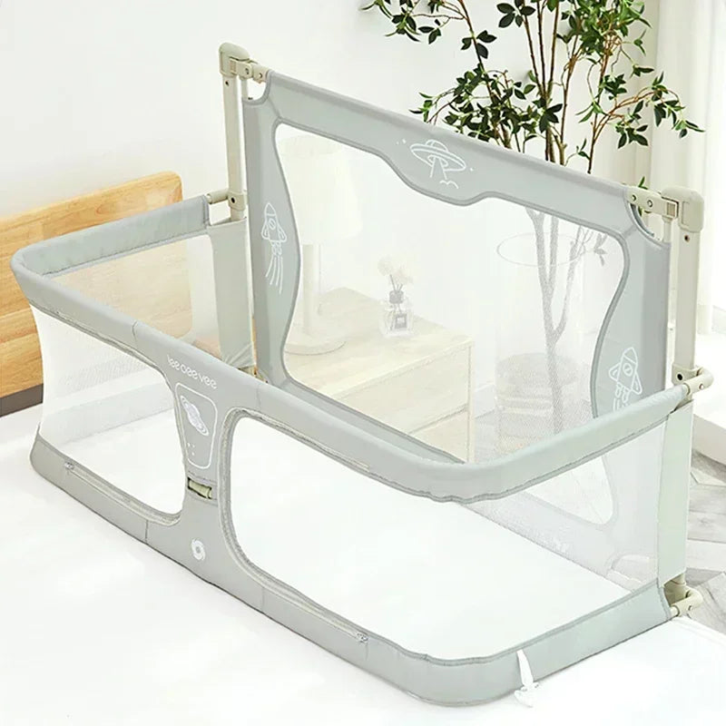Foldable Baby Cot Dual-use Comfortable Toddler Infant Sleeping Bed