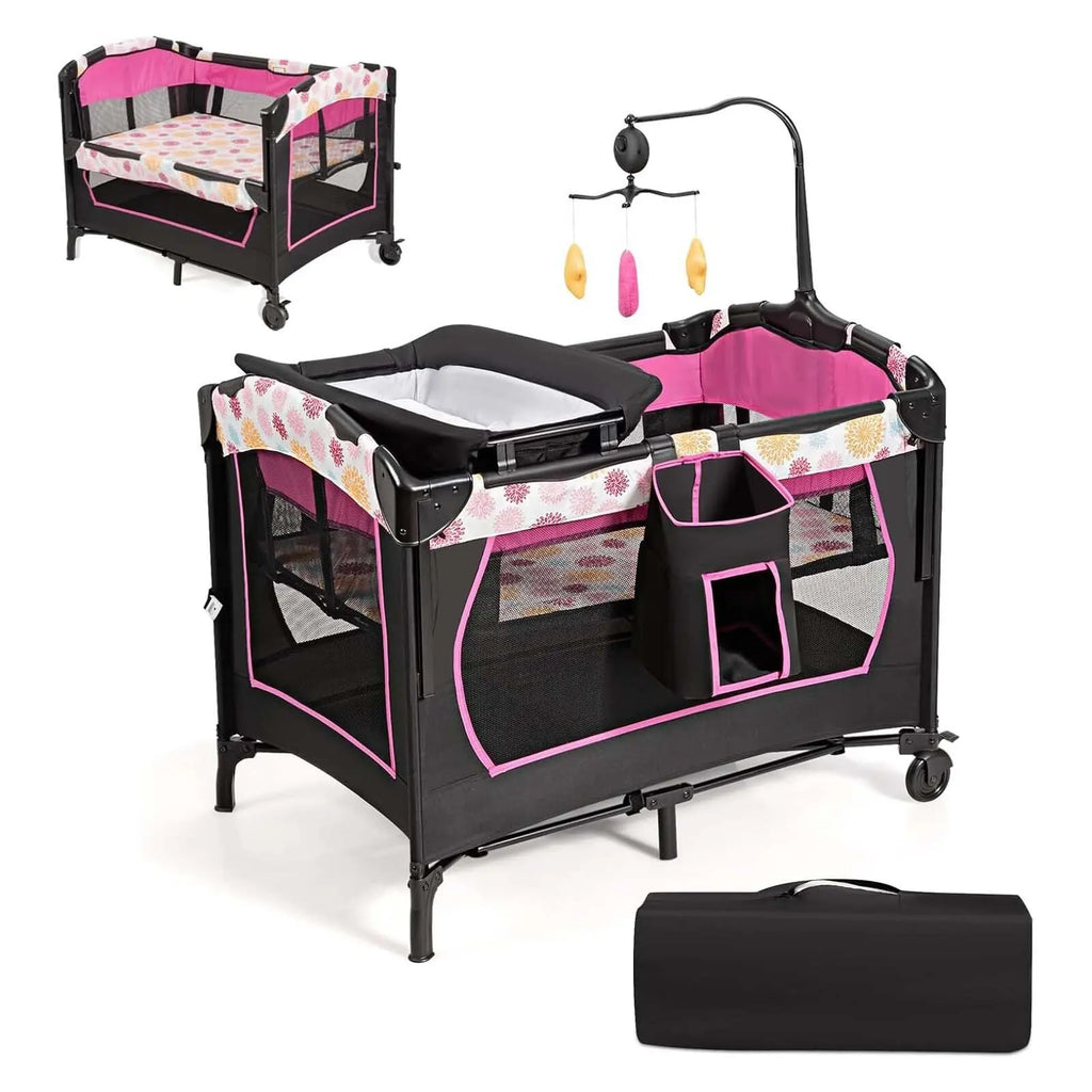 4-in-1 Folding Travel Cot