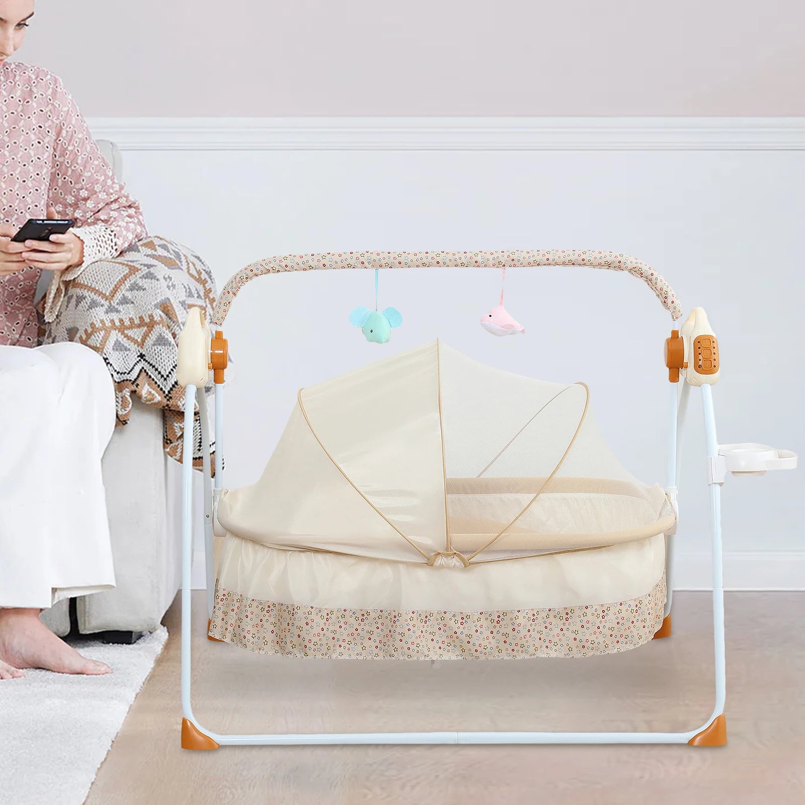 Electric Cradle Foldable Electric Baby Cradle