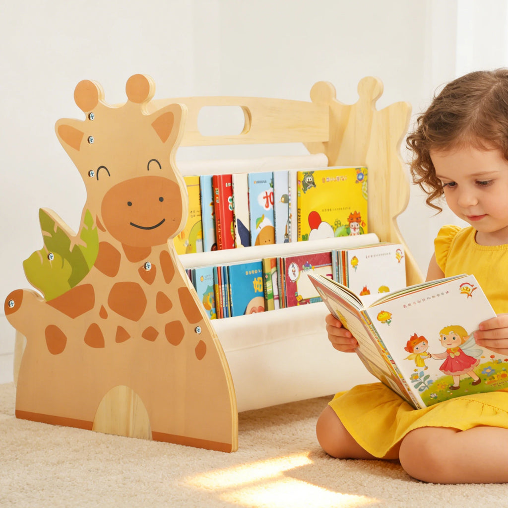 2 Tier Baby Bookshelf Double Sided Storage