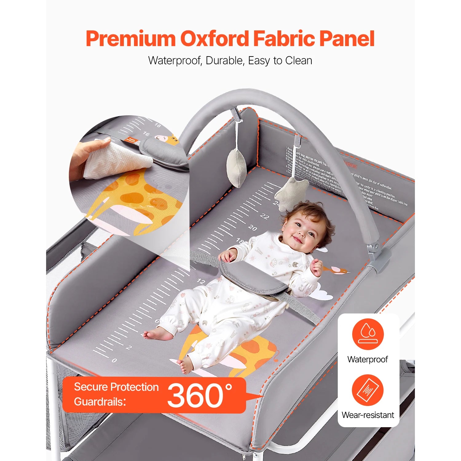 SucceBuy Baby Changing Table Foldable Diaper Change Station