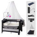 Summit 5-in-1 Multifunctional Baby Crib, Bedside Sleeper & Winter Nursery Station