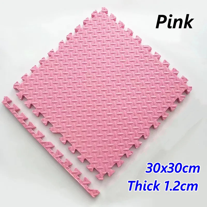 Baby & Kids Interlocking Foam Play Mat Set — 12 Pieces, 1.2cm Thick