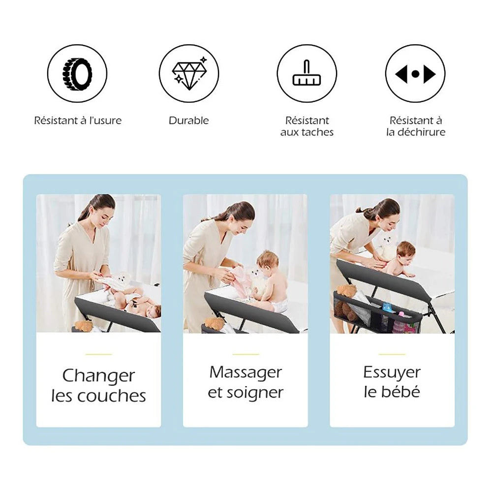 Changing Table with Storage Basket & Shelves