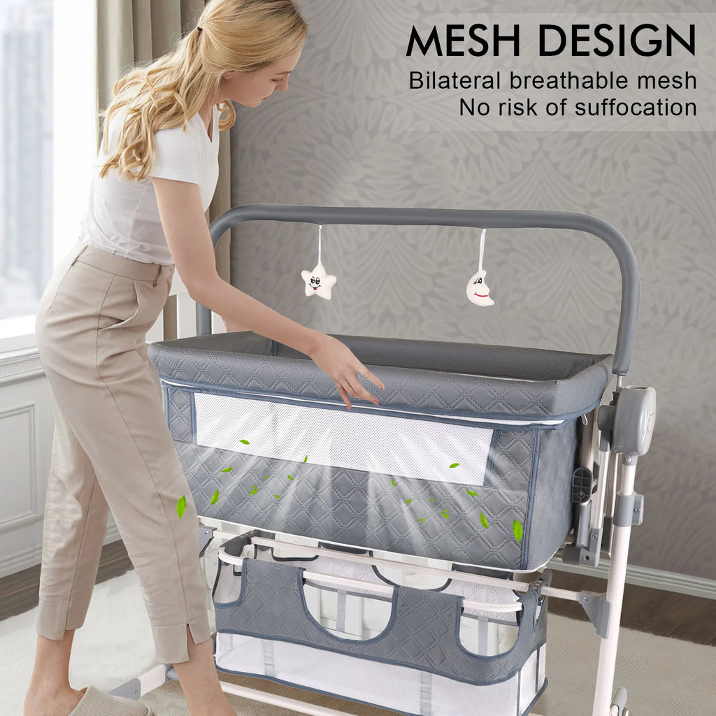 Smart Electric Baby Bassinet Crib Cradle Auto Rocking
