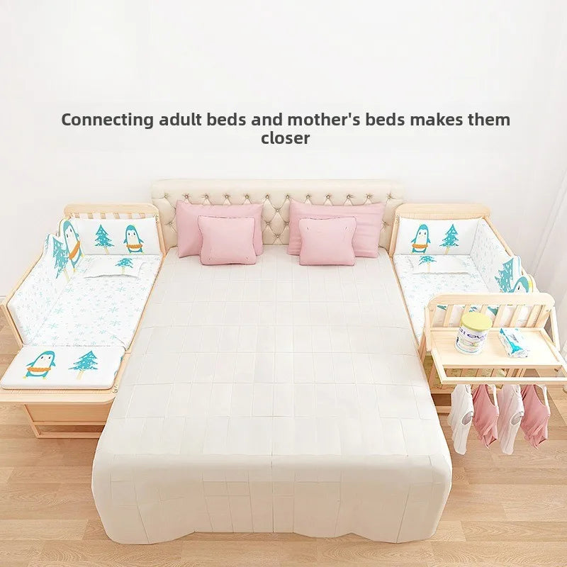 Children Bed Solid Wood Baby Crib
