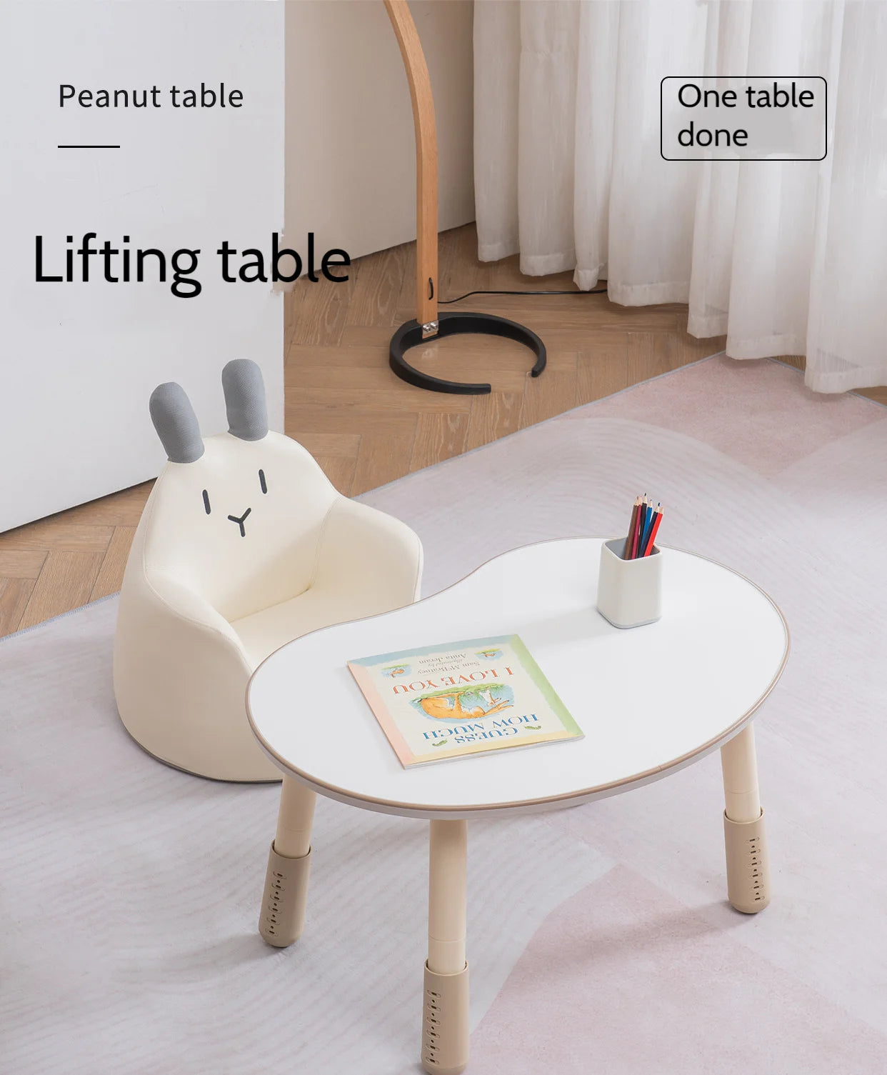 Children's Peanut Table Baby Early Education Learning Table