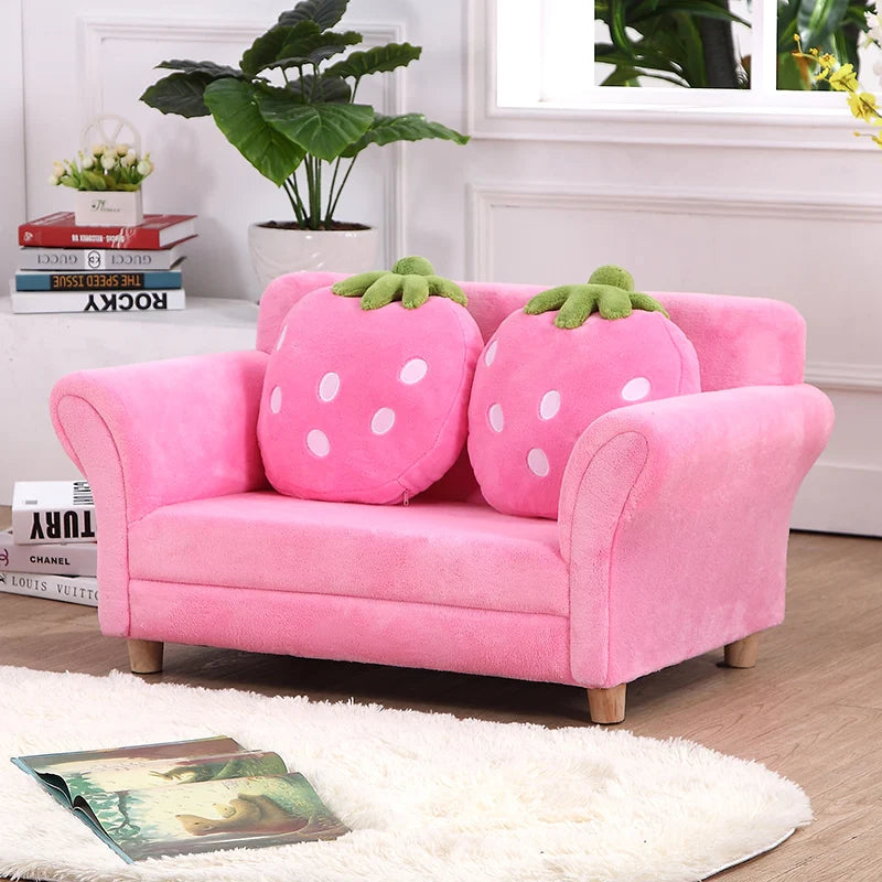 Children's Sofa Cute Cartoon Fabric Strawberry Sofa Modern Tatami Combination Baby Sofa