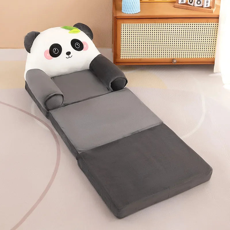 Three-layer folding children's small sofa cartoon kindergarten baby seat stool plush toy lazy sofa removable
