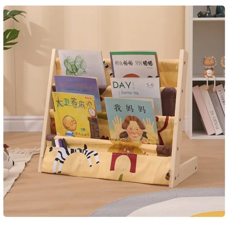 Household Solid Wood Floor To Ceiling Bookshelf