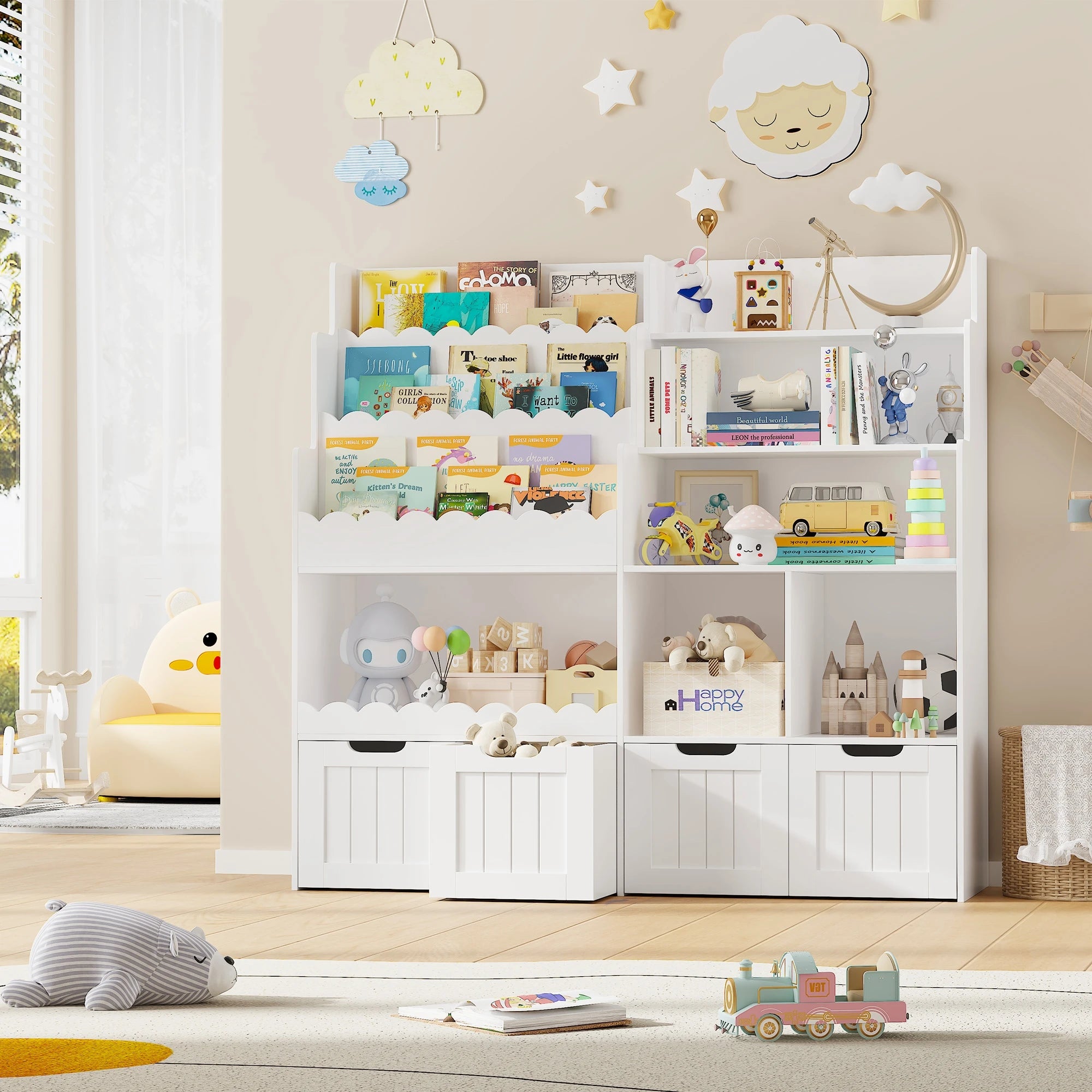 Getone Kids Bookshelf Kids Toy Storage