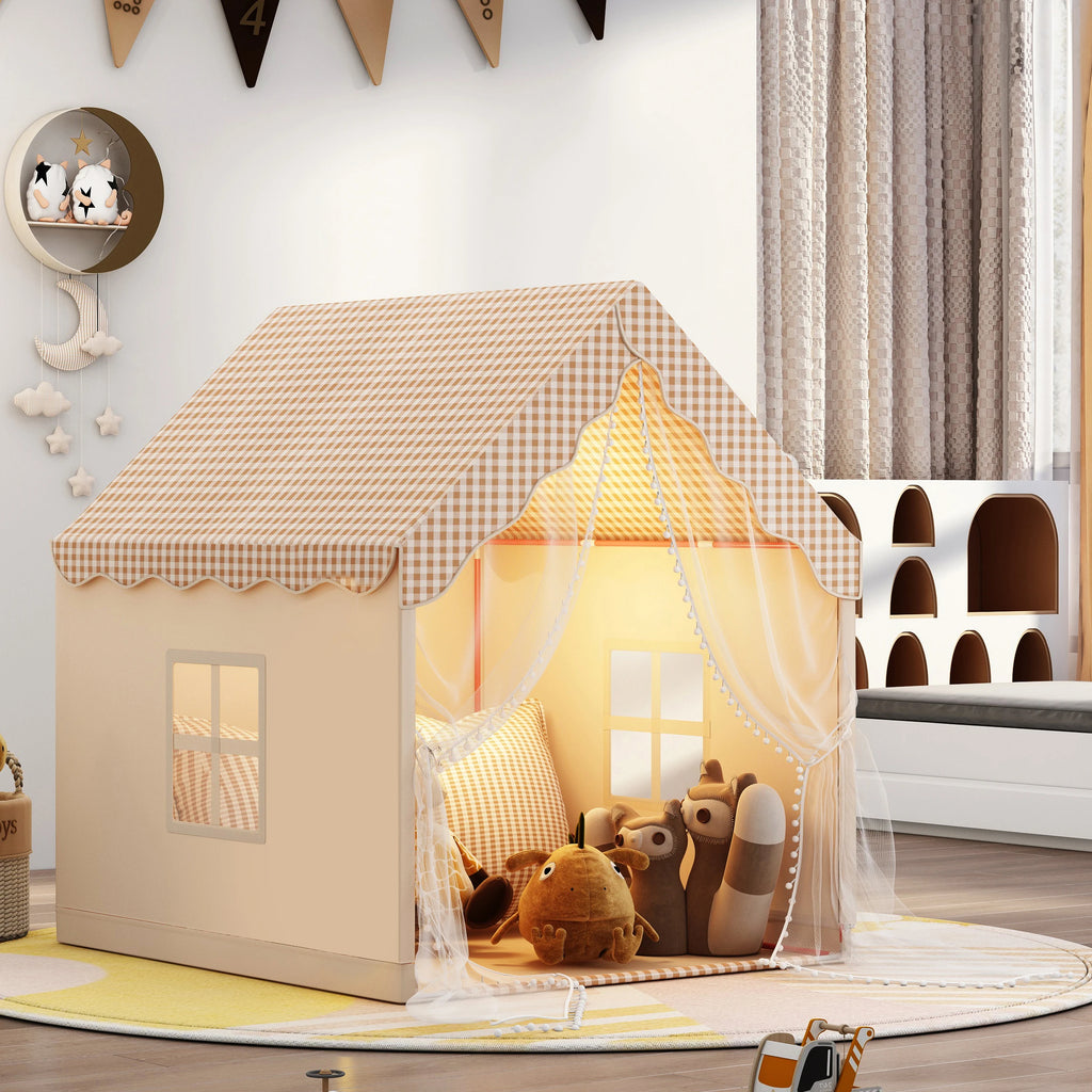 Kids Play Tent Large Portable Indoor Outdoor Toddler Playhouse Children Castle Tent for Fun Imaginative Play