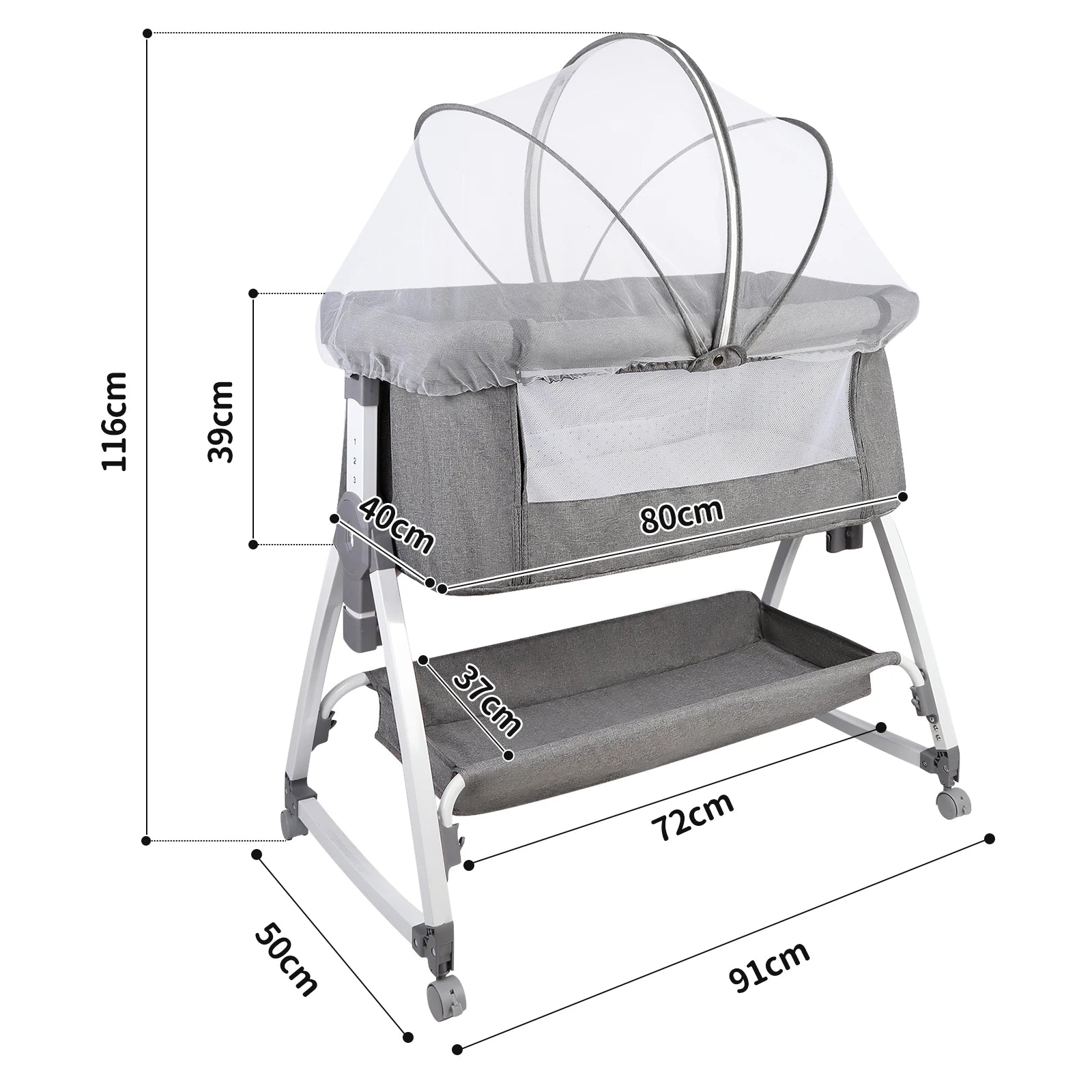 6-in-1 Co-Sleeper &amp; Adjustable Travel Bassinet