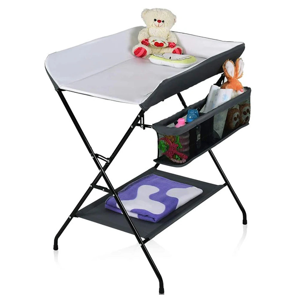Changing Table with Storage Basket & Shelves