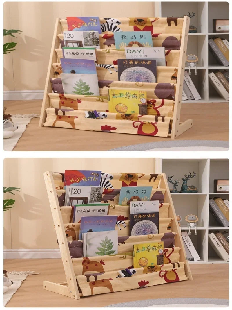 Household Solid Wood Floor To Ceiling Bookshelf