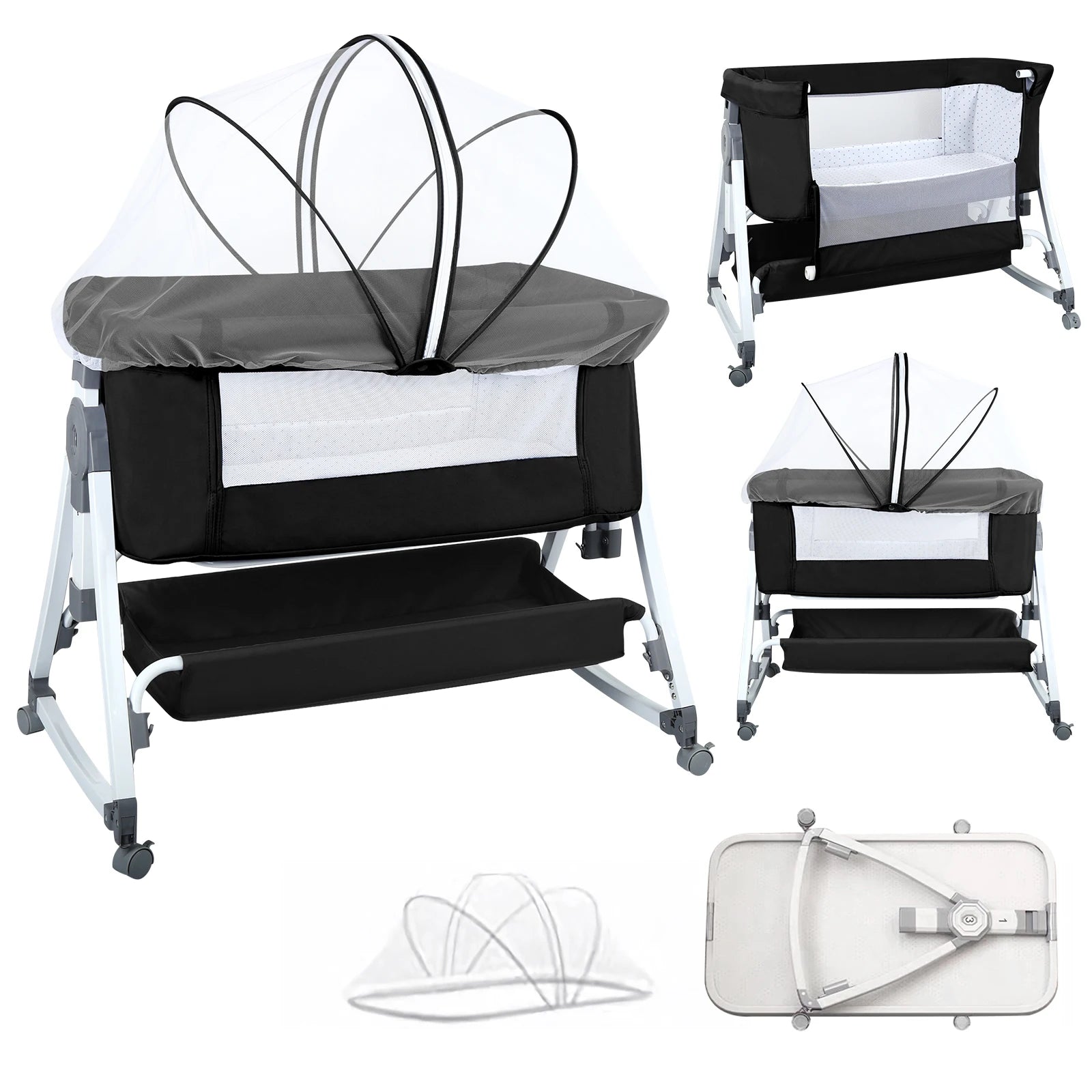 6-in-1 Co-Sleeper &amp; Adjustable Travel Bassinet