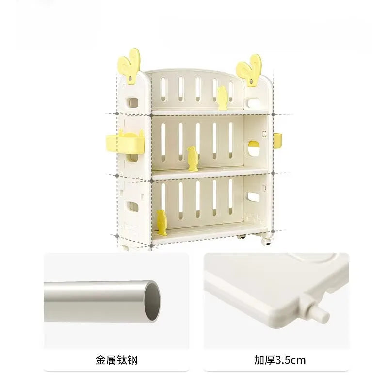 Kids' Wooden Bookcase & Toy Storage Shelf