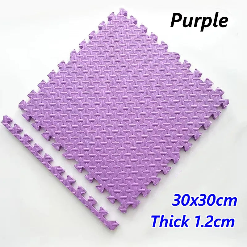 Baby & Kids Interlocking Foam Play Mat Set — 12 Pieces, 1.2cm Thick