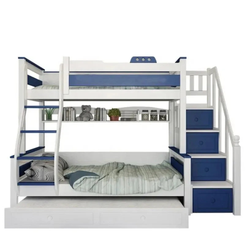 Kids Bedroom Furniture Wooden Bunk Bed