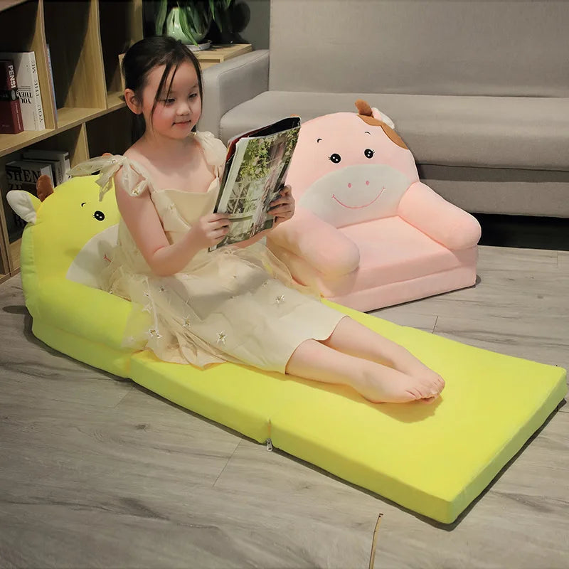 MOMO Children Sofa Cute Cartoon Lazy Folding Small Sofa Bed