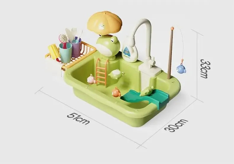 Kids Kitchen Sink Toys Electric Dishwasher