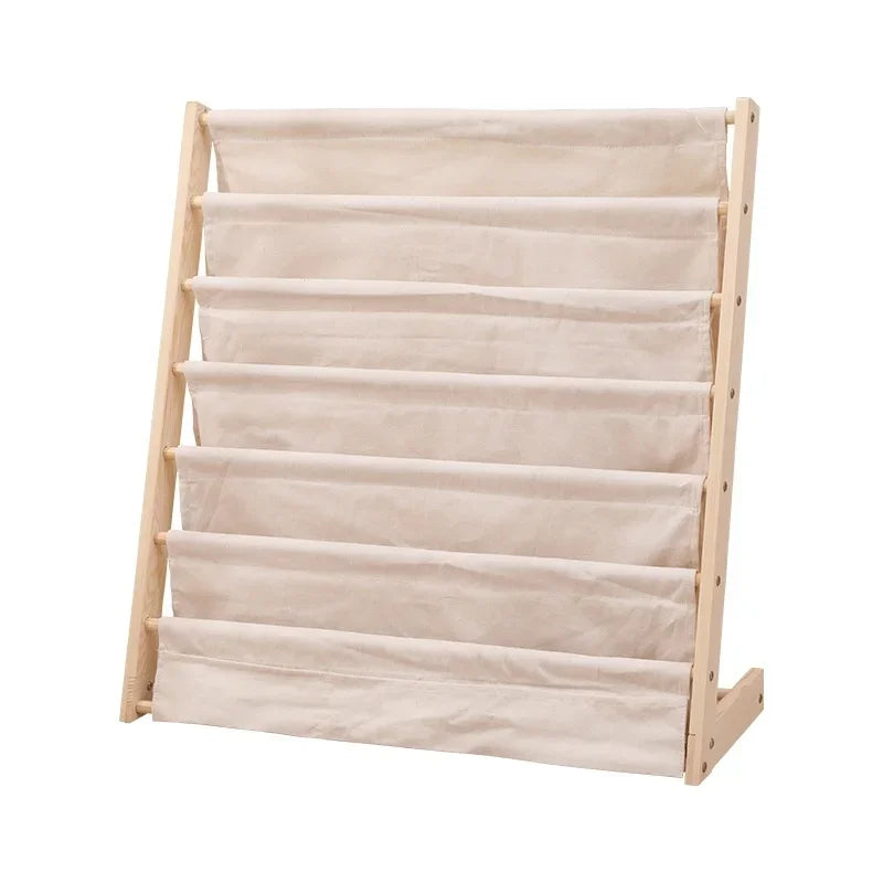 Household Solid Wood Floor To Ceiling Bookshelf