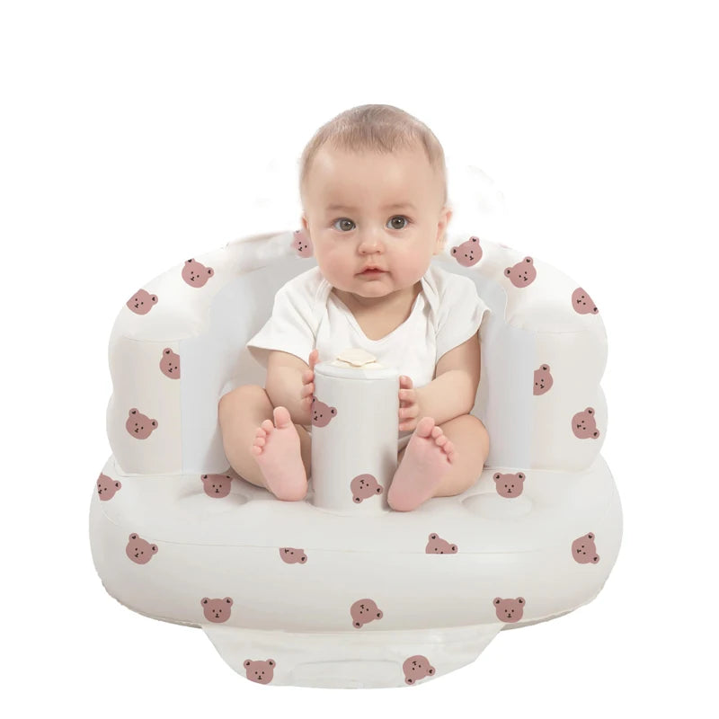 Inflatable Baby Seat with Built-In Air Pump — Ages 3–36 Months