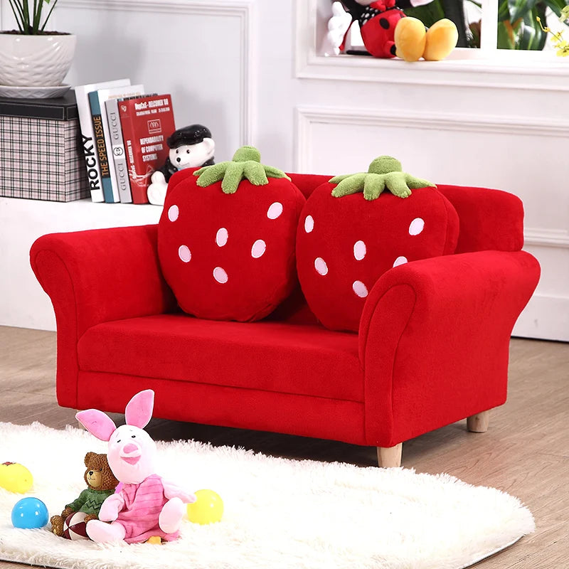 Children's Sofa Cute Cartoon Fabric Strawberry Sofa Modern Tatami Combination Baby Sofa