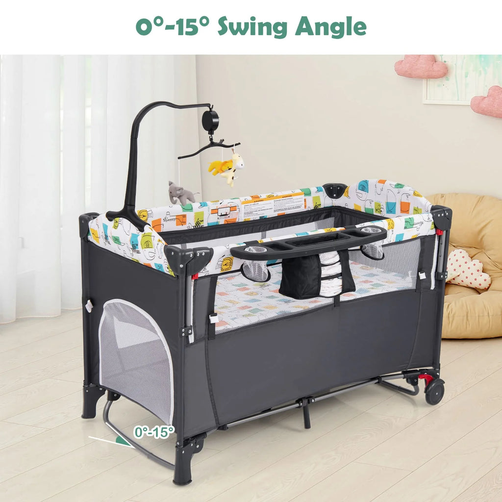 DORTALA 5-in-1 Baby Bassinet Bedside
