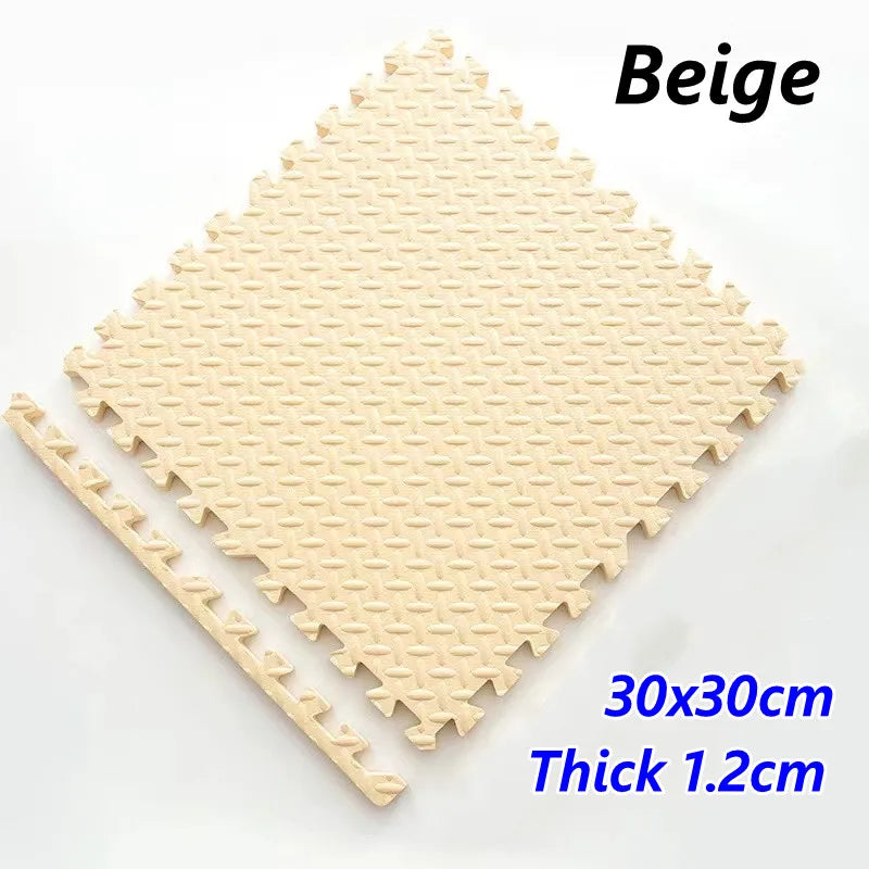 Baby & Kids Interlocking Foam Play Mat Set — 12 Pieces, 1.2cm Thick