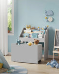 SONGMICS Kids' Bookcase & Toy Storage Chest with Roller Box