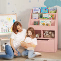 Homcom Children's Bookshelf with 3 Compartments, 2 Drawers and Wheels