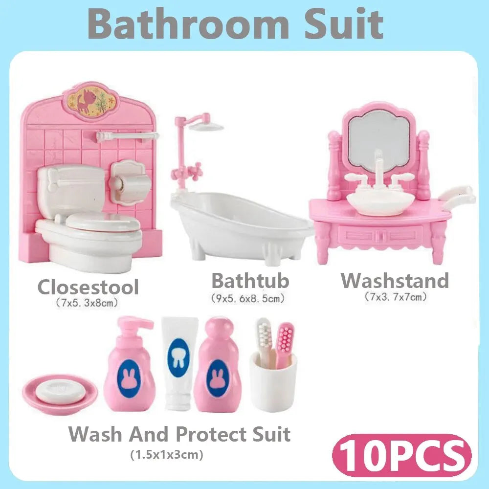 Hot Sale Cute Kawaii Pink Miniature Dollhouse