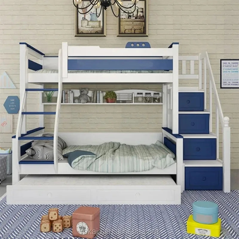 Kids Bedroom Furniture Wooden Bunk Bed