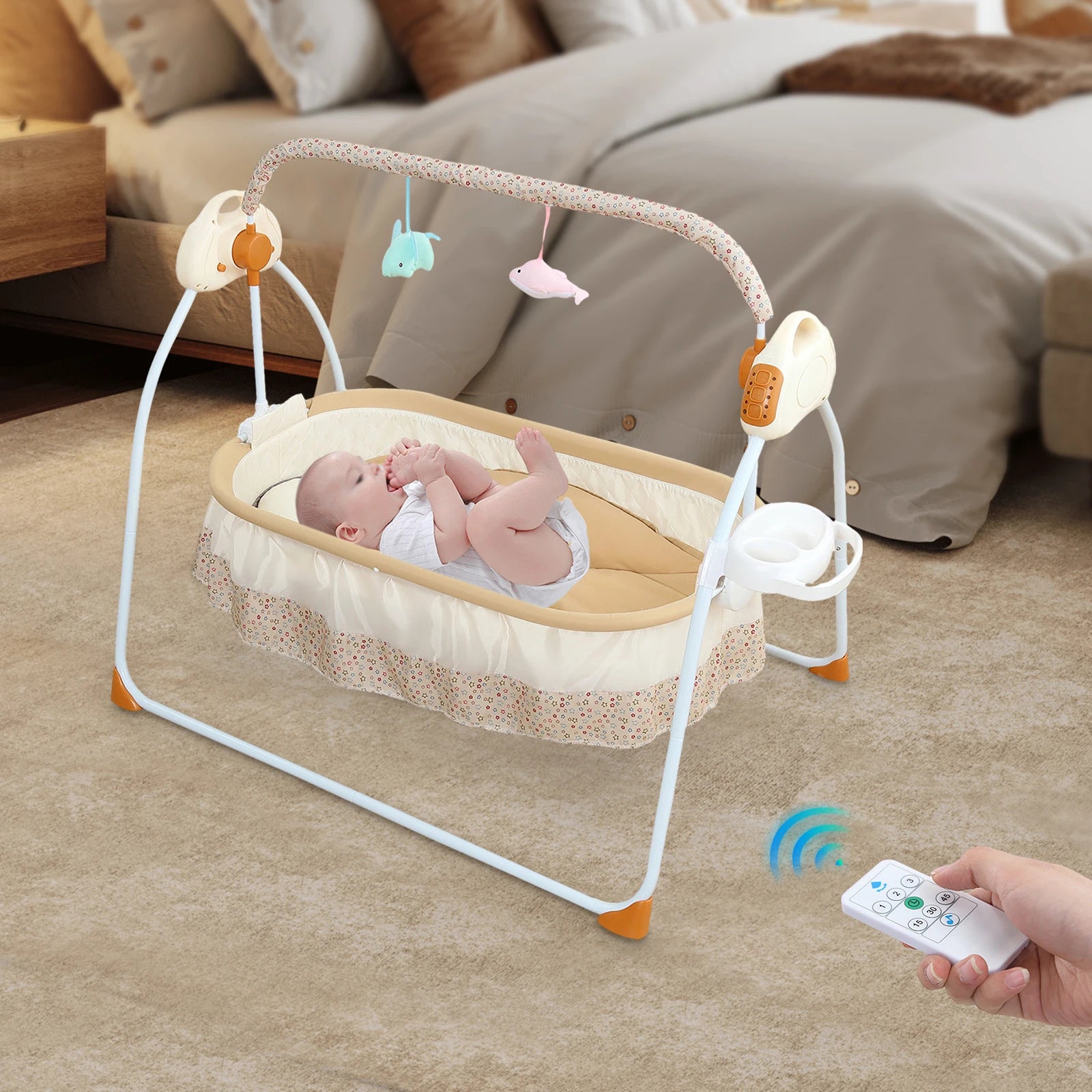 Electric Cradle Foldable Electric Baby Cradle